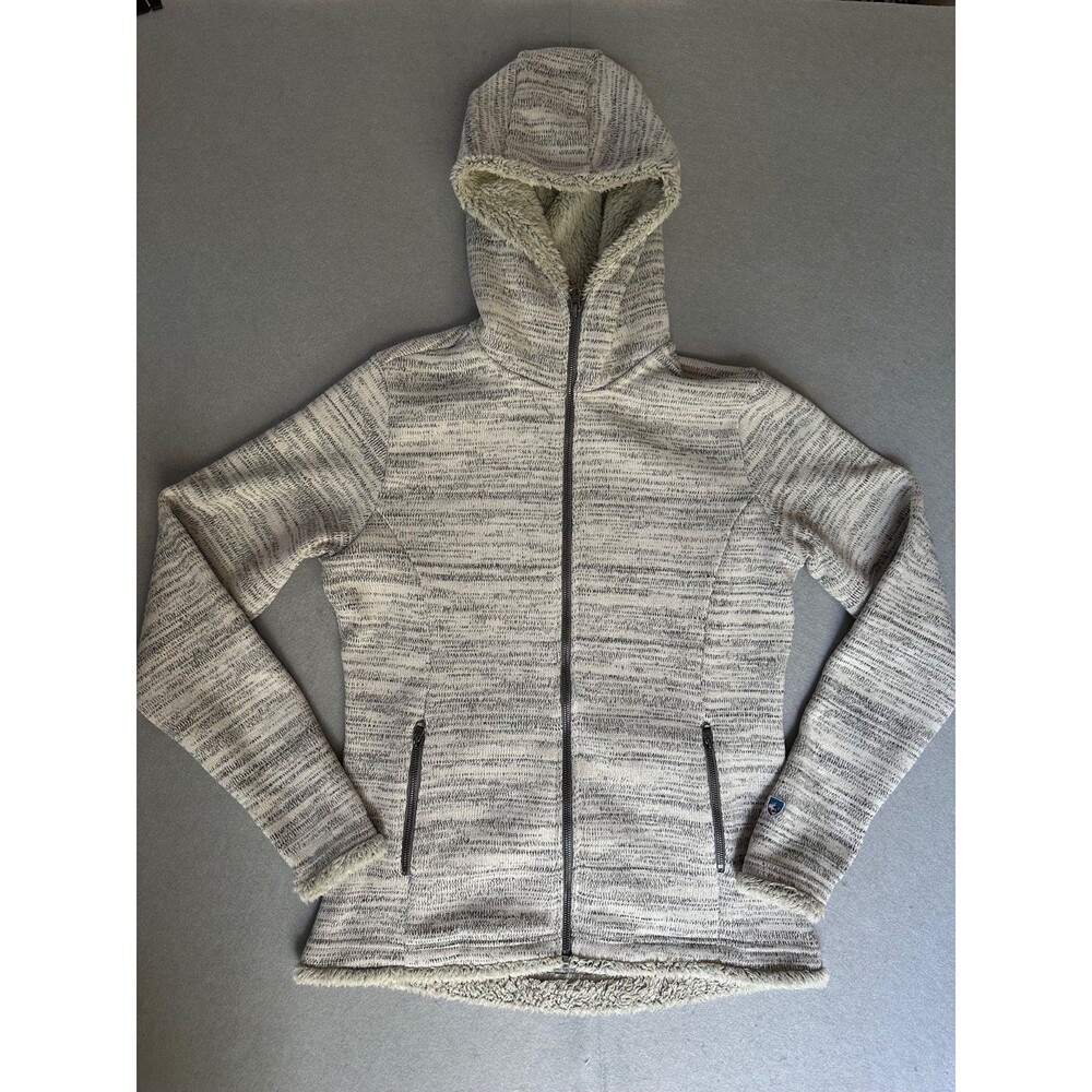 KUHL Ascendyr Full Zip Fleece Hoodie Jacket Gray Heather Women's Size M Outerwea
